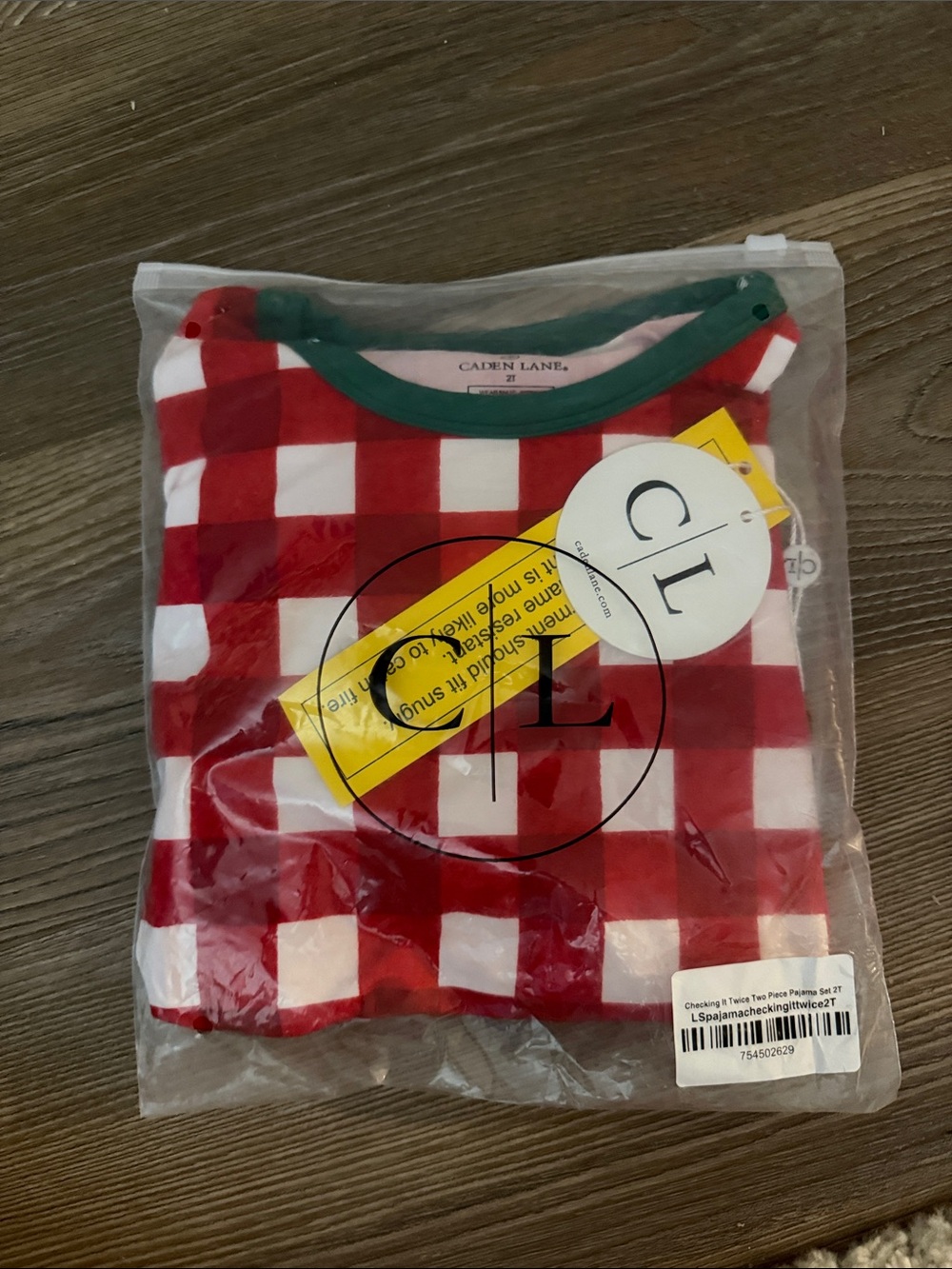NWT Caden Lane Checking it Twice Two Piece Pajama Set - 2T